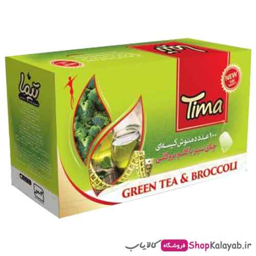چای سبز و کلم بروکلی تیما